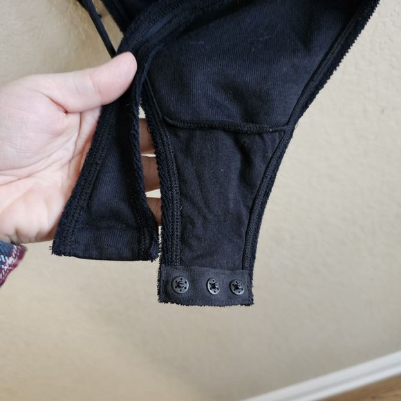 NWT SAVAGE X FENTY 70s Ruched Terry Thong Teddy black size Medium - Picture 6 of 6